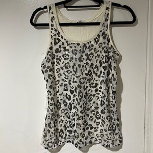 Express Cheetah Sequin Tank Top Size Small